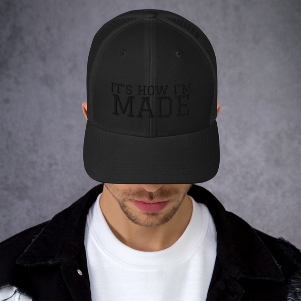 MADE Tagline Black Trucker Cap